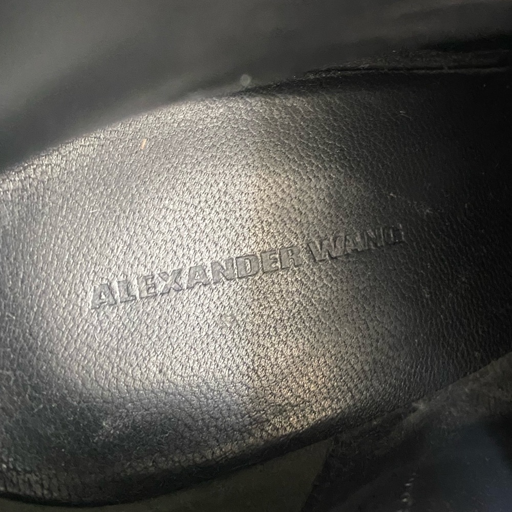 Alexander Wang "Gabi" Black Suede Ankle Cut Out Heel Boots Size US 9.5 - Picture 9 of 9